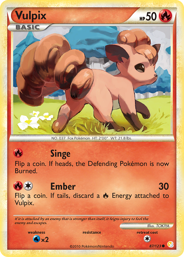 HeartGold SoulSilver Vulpix #87/123
