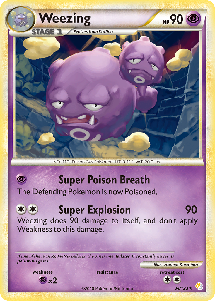 HeartGold SoulSilver Weezing #34/123
