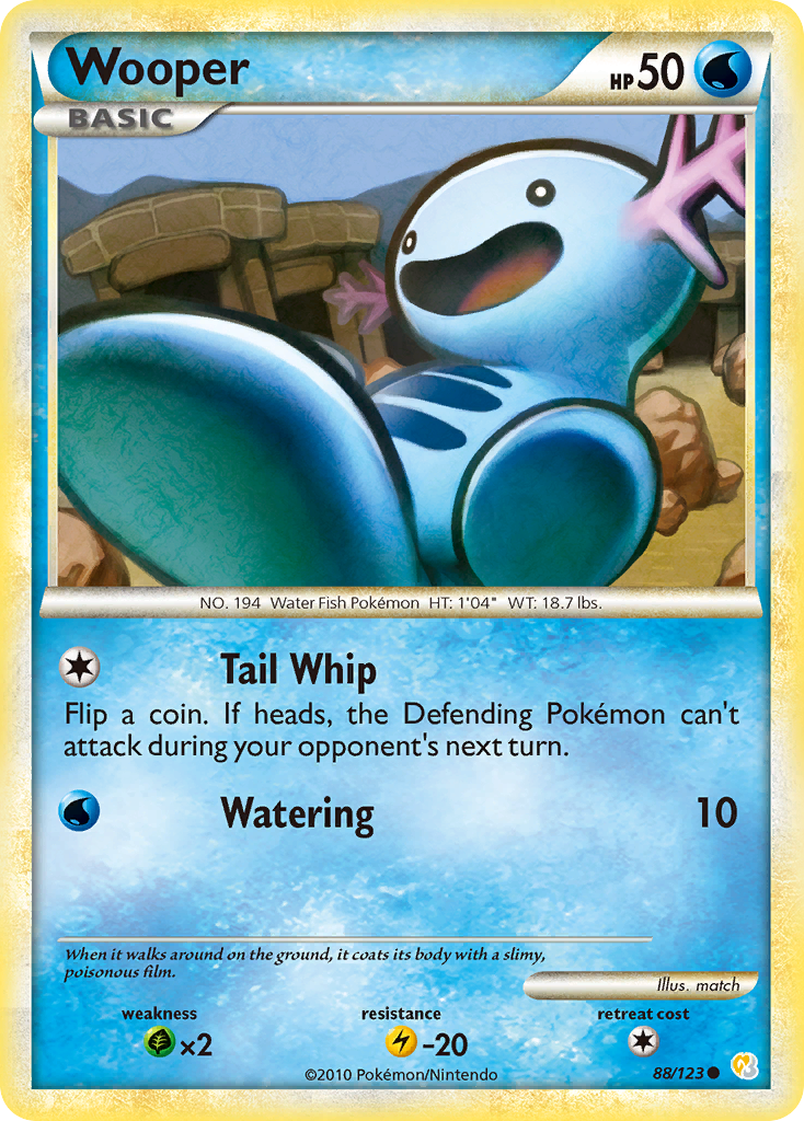HeartGold SoulSilver Wooper #88/123