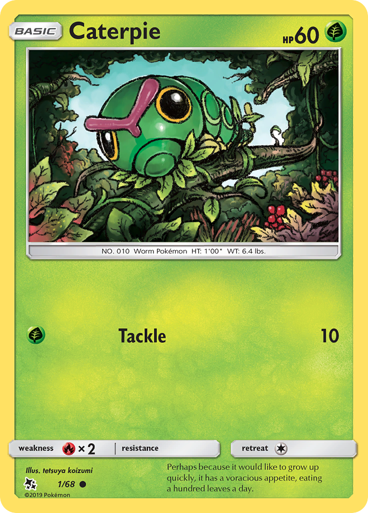 Hidden Fates Caterpie #1/68