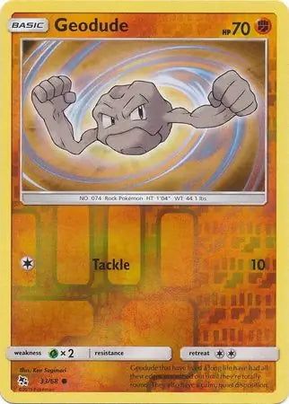 Hidden Fates Geodude #33/68 reverse holo