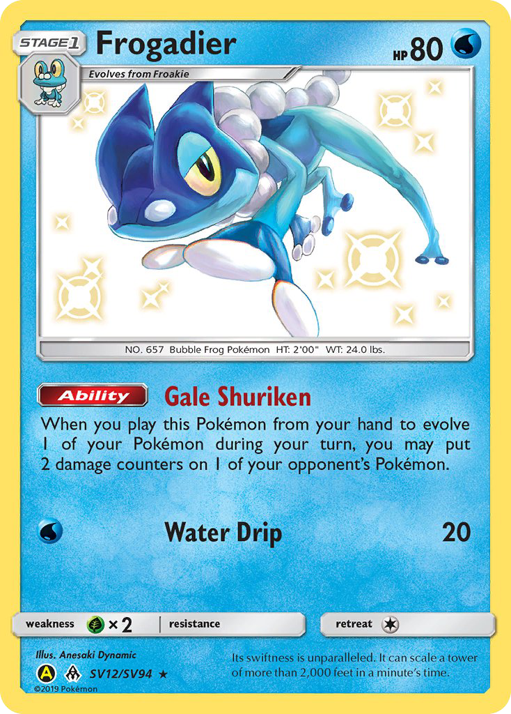 Hidden Fates Shiny Vault Frogadier SV12/SV94