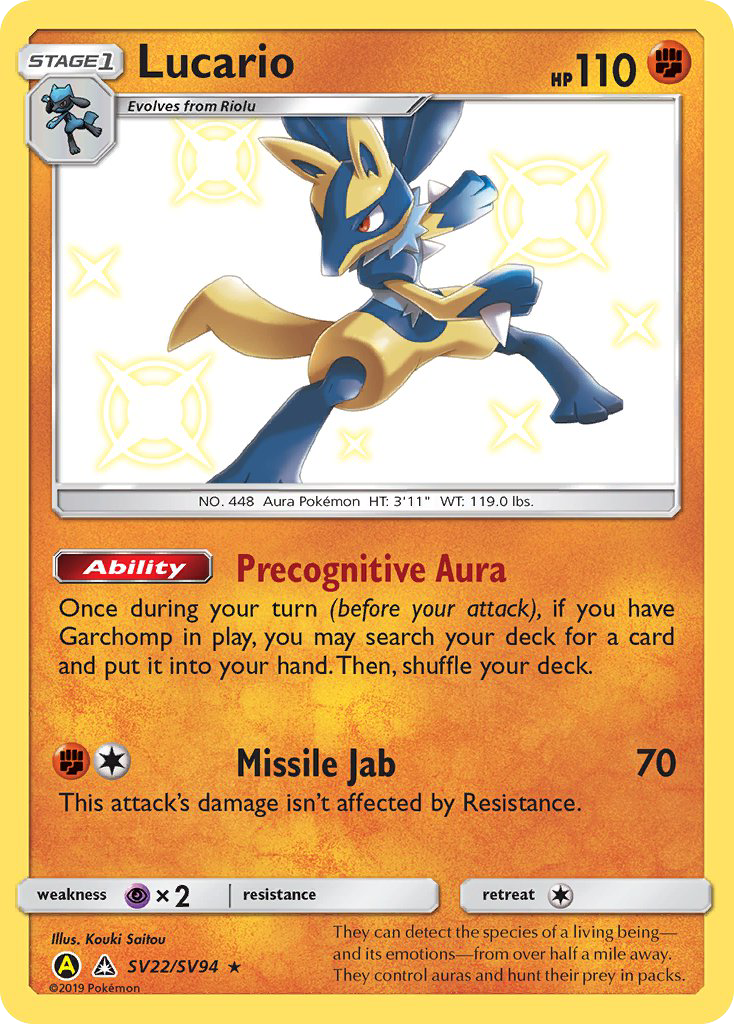 Hidden Fates Shiny Lucario