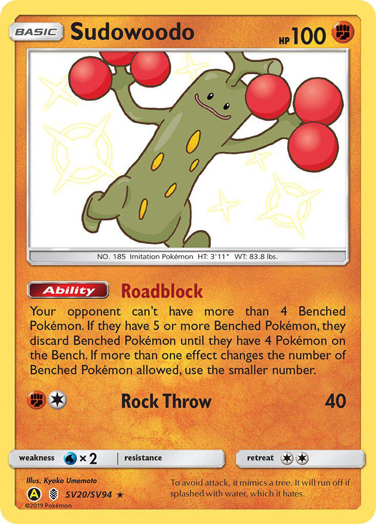 Hidden Fates Shiny Vault Sudowoodo SV20/SV94