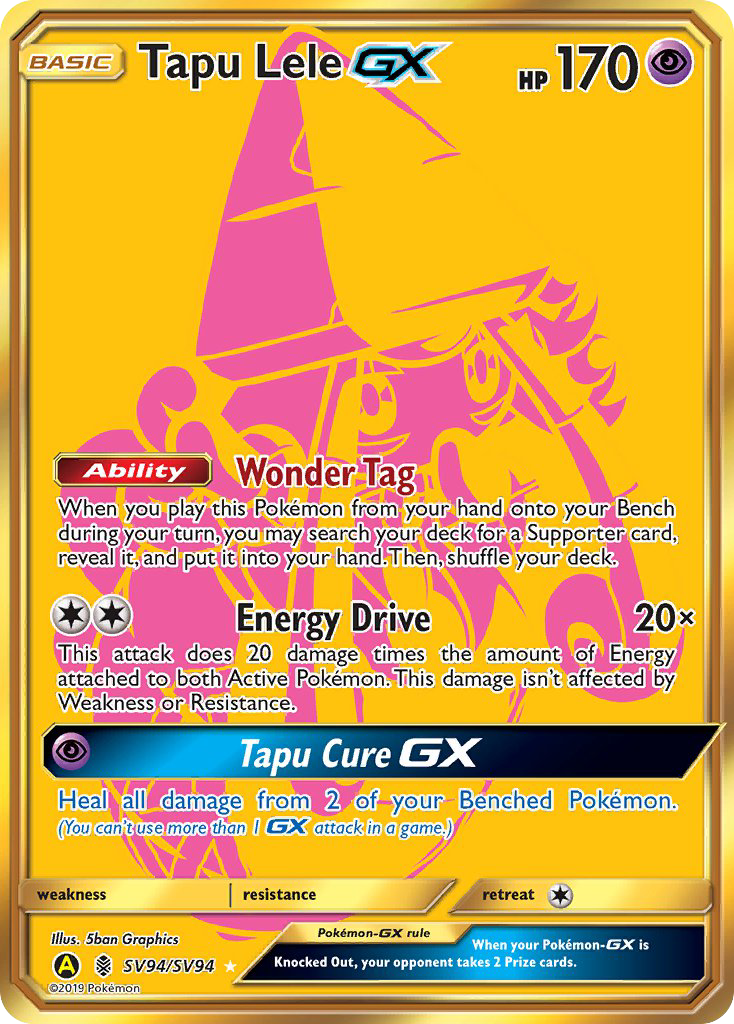 Hidden Fates Shiny Vault Tapu Lele GX SV94/SV94