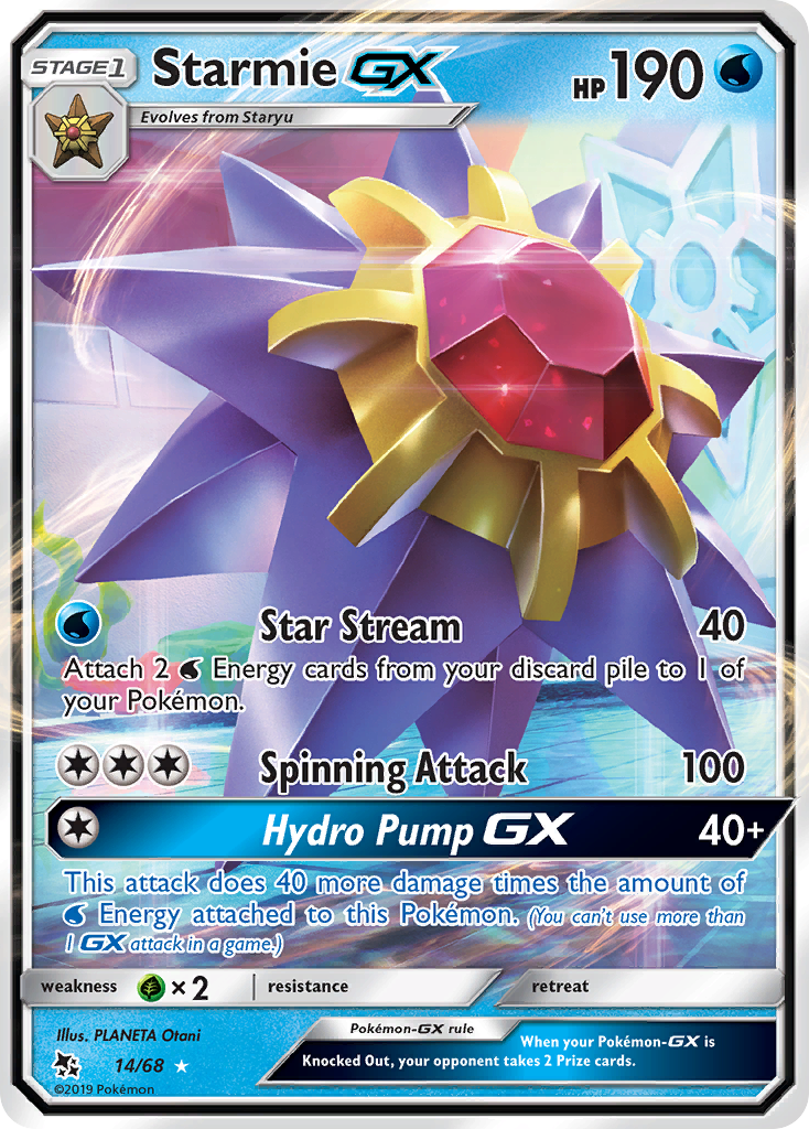 Hidden Fates Starmie GX #14/68