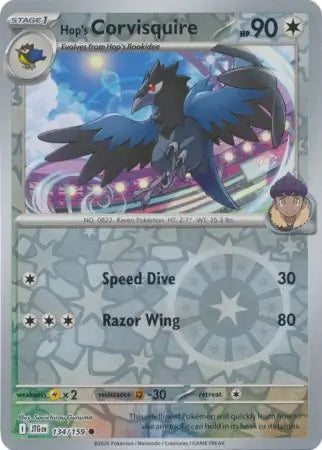 Journey Together Hop's Corvisquire #134/159 reverse holo