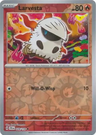 Journey Together Larvesta #28/159 reverse holo