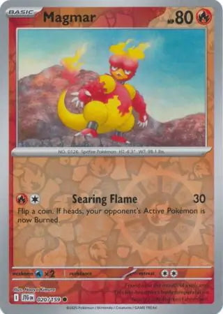 Journey Together Magmar #20/159 reverse holo