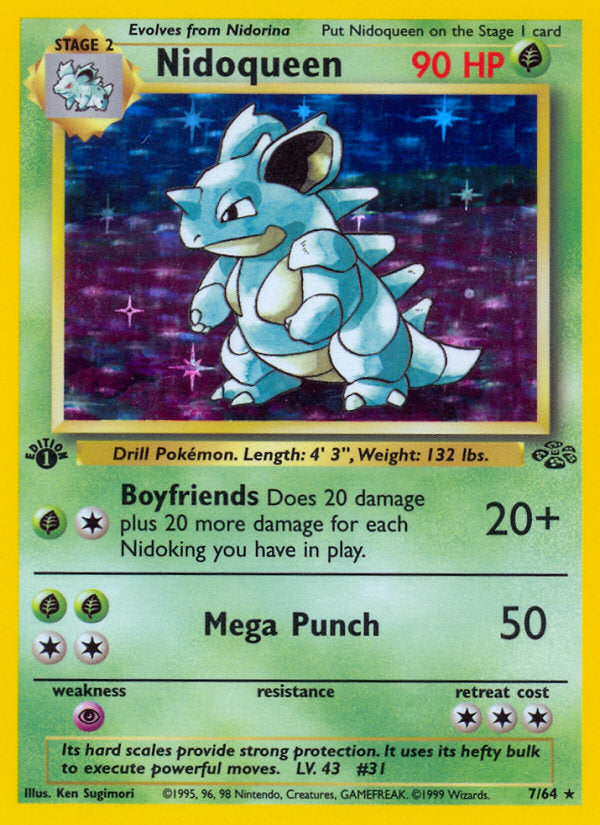 Jungle set Holo Nidoqueen #7/64 first edition