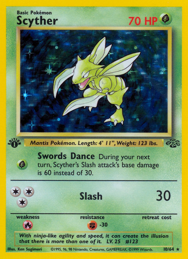 Jungle set Holo Scyther #10/64 first edition