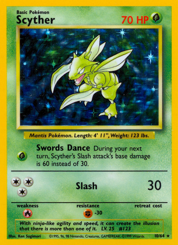 Jungle set Holo Scyther #10/64 symbol error