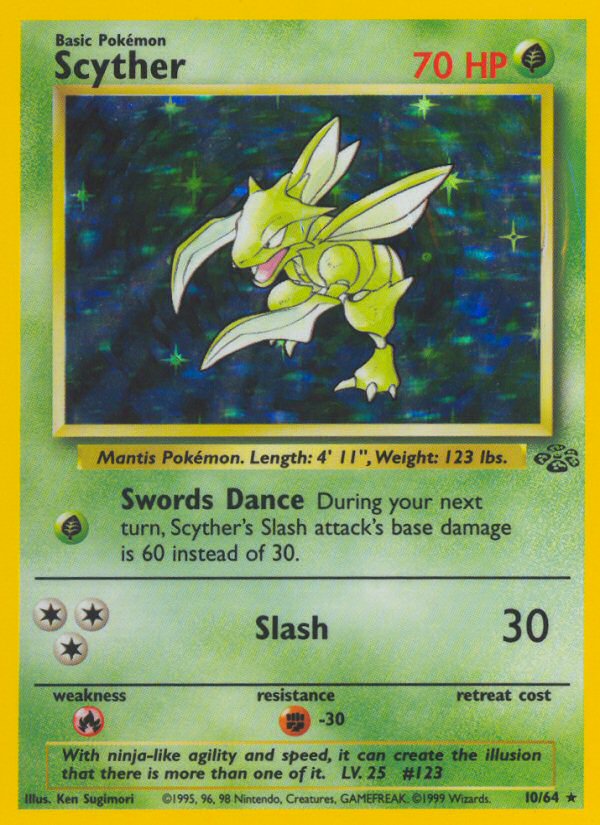 Jungle set Holo Scyther #10/64 unlimited