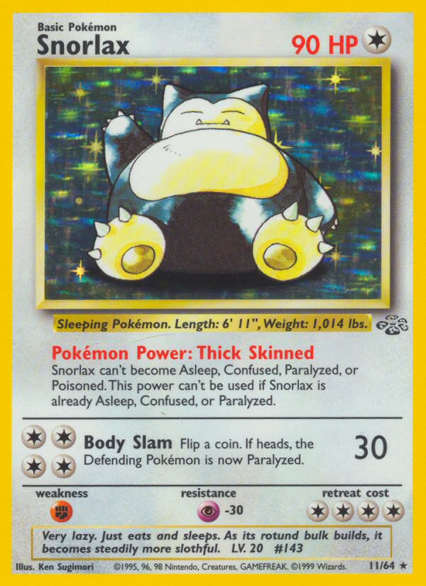 Jungle set Holo Snorlax #11/64 unlimited