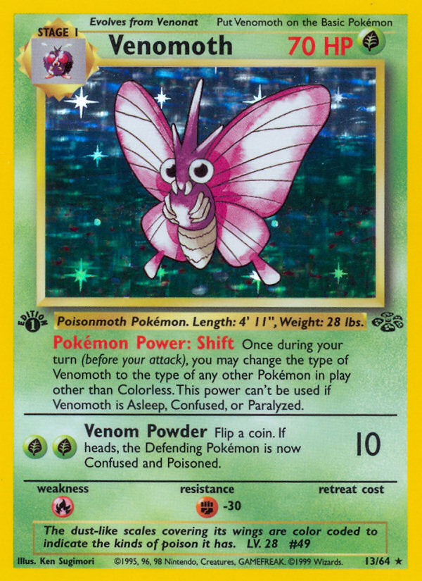Jungle set Holo Venomoth #13/64 first edition