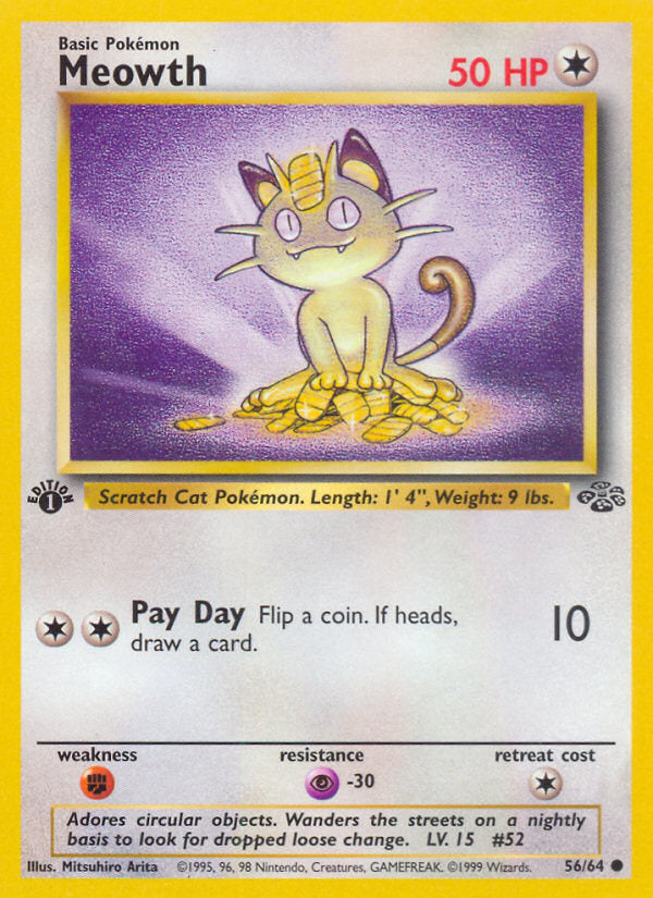 Jungle set Meowth #56/64 first edition