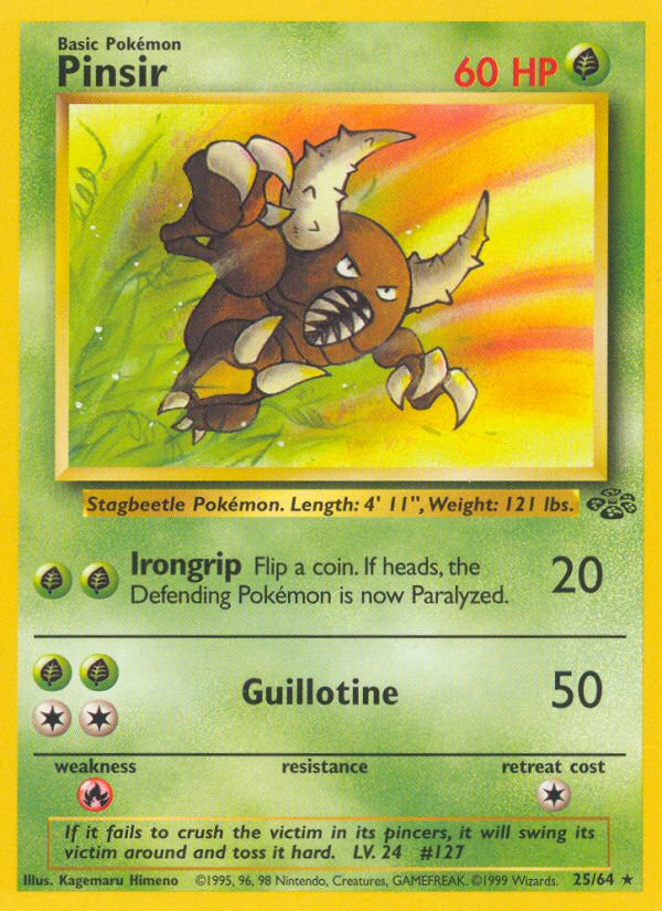 Jungle set Non Holo Pinsir #25/64 unlimited