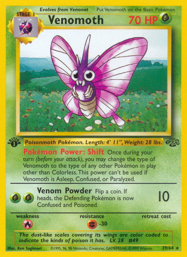 Jungle set Non Holo Venomoth #29/64 first edition