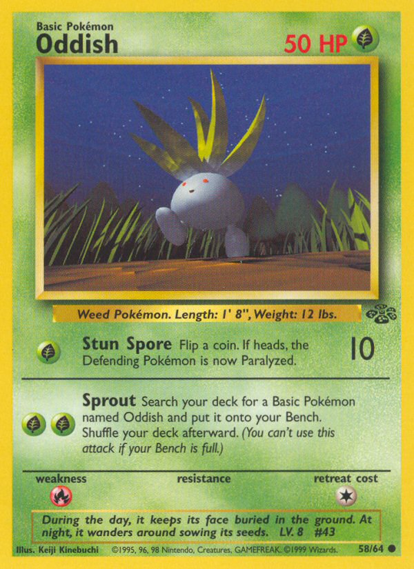 Jungle set Oddish #58/64 unlimited