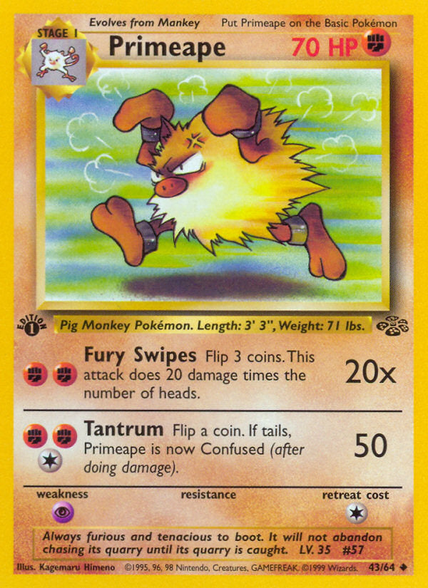 Jungle set Primeape #43/64 first edition