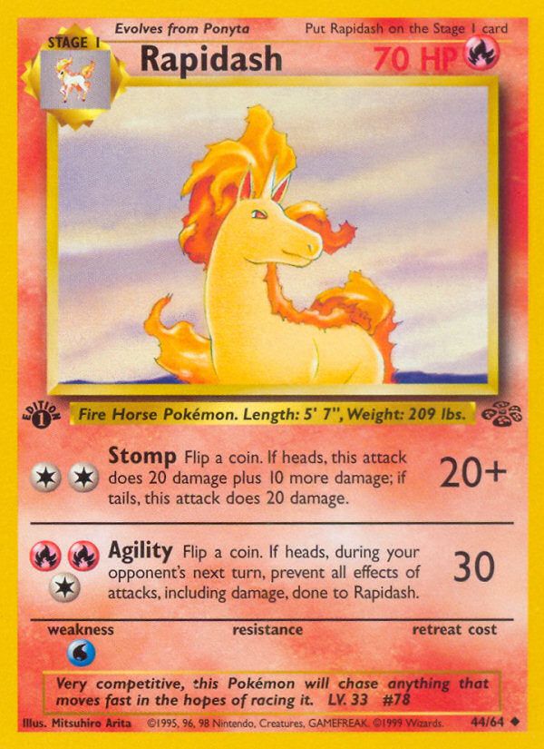 Jungle set Rapidash #44/64 first edition