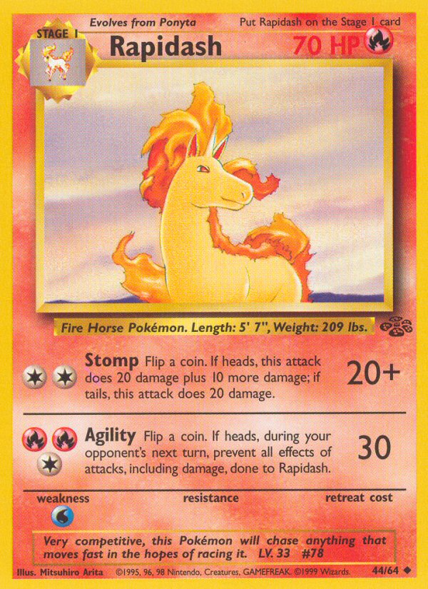 Jungle set Rapidash #44/64 unlimited