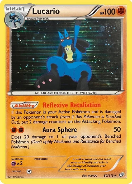 Legendary Treasures Holo Lucario #80/113