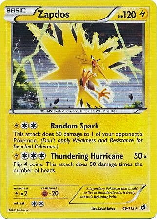 Legendary Treasures Holo Zapdos #46/113
