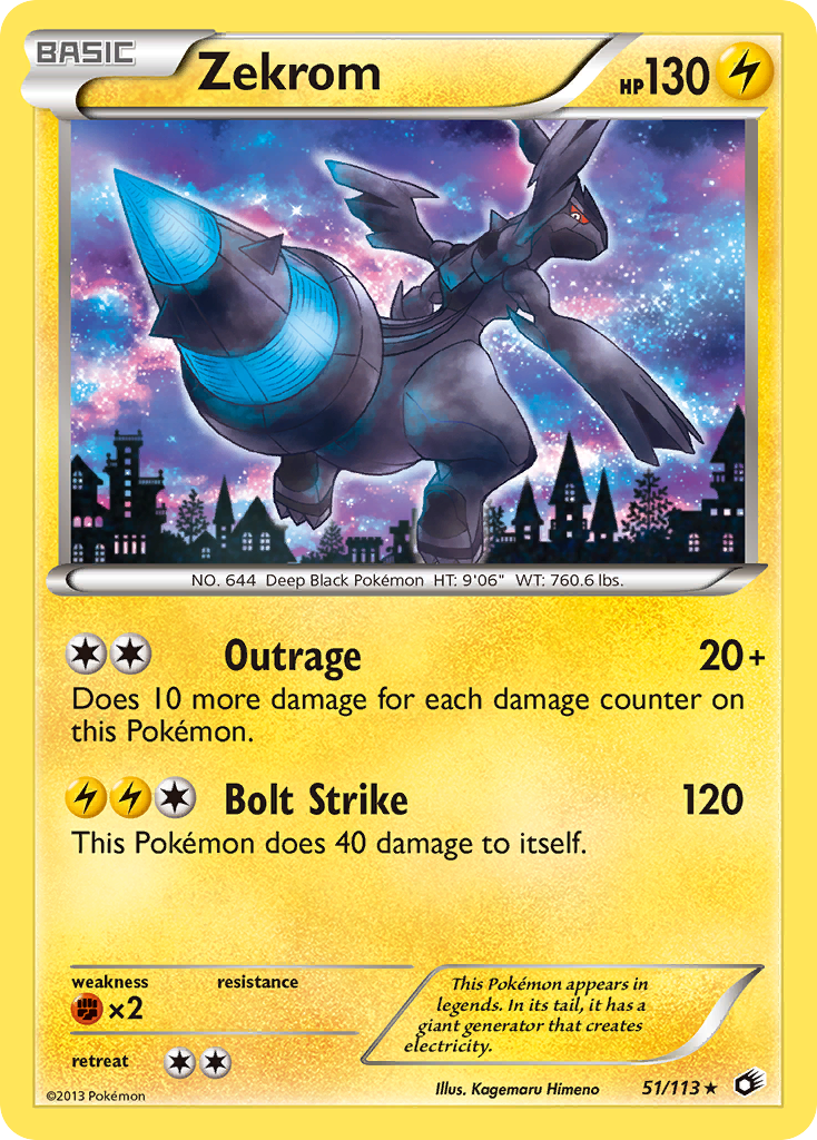 Legendary Treasures Holo Zekrom #51/113
