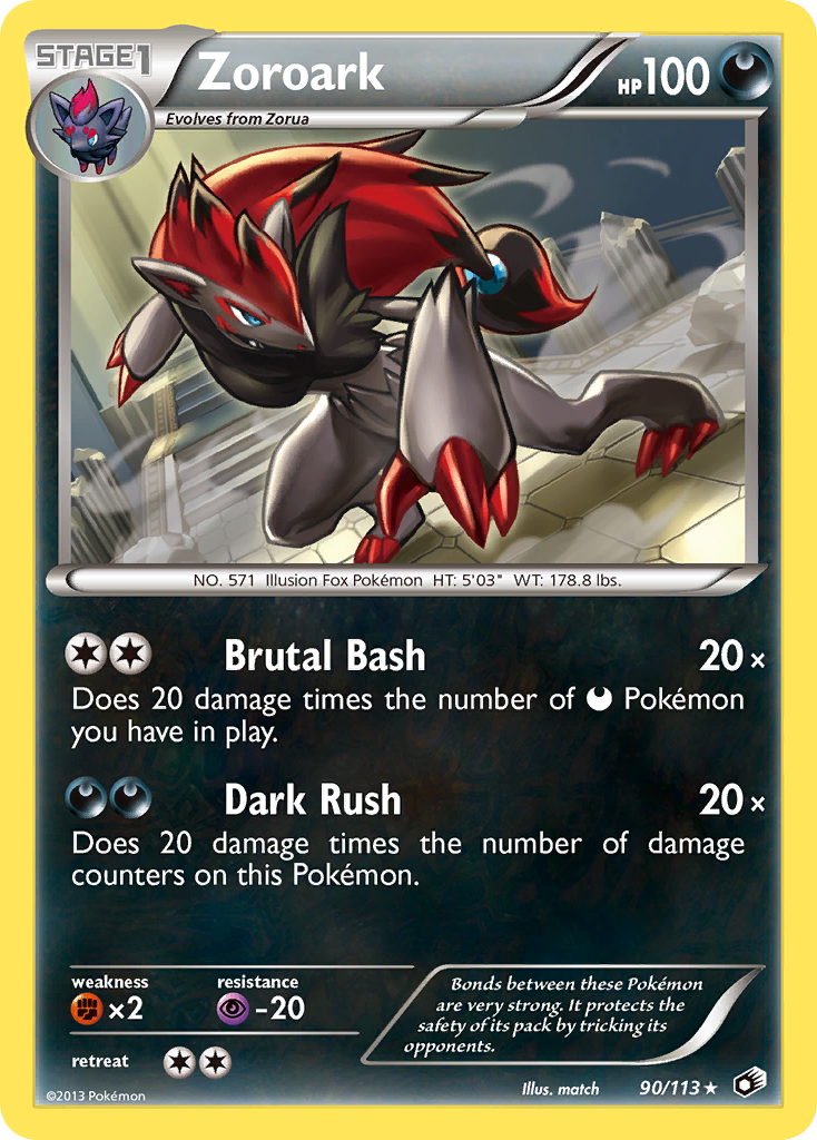 Legendary Treasures Non - Holo Zoroark #90/113