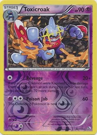 Legendary Treasures Toxicroak #63/113 reverse holo