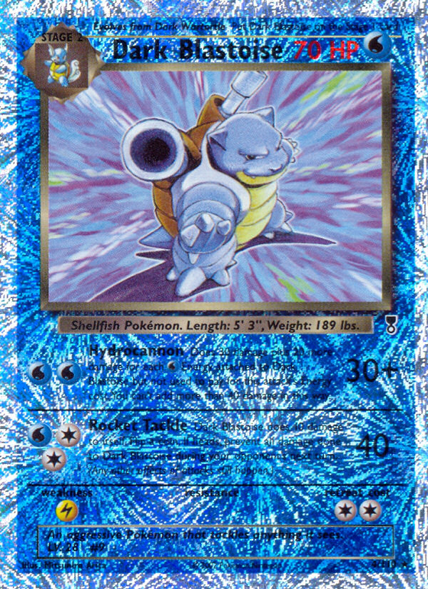 Legendary Collection Dark Blastoise 4/110 Reverse Holo Pokémon kaart