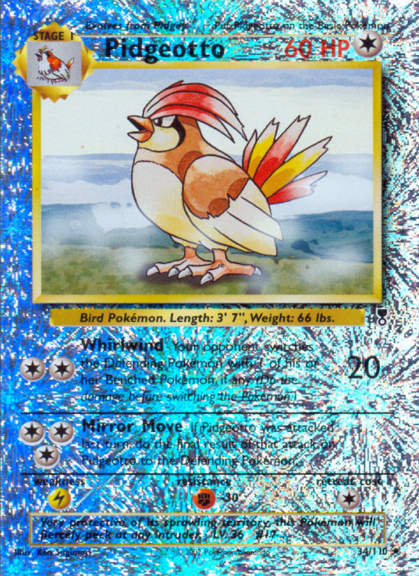 Legendary collection Pidgeotto #34/110 reverse holo