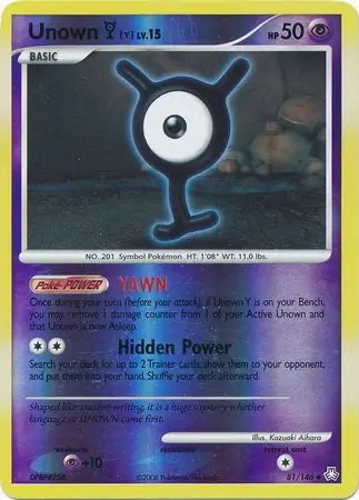 Legends Awakened Unown Y #81/146 reverse holo