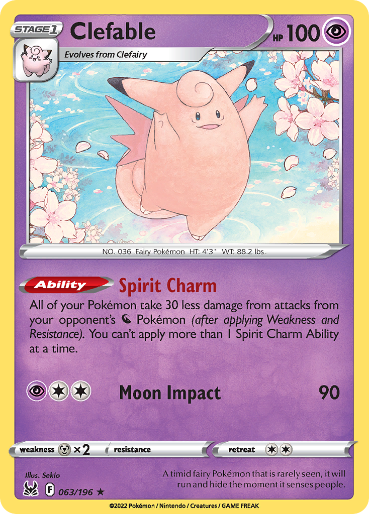 Lost Origin Clefable #63/196