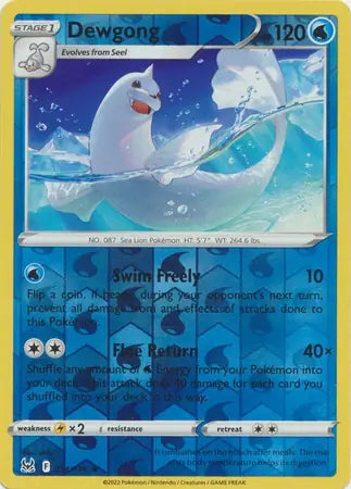 Lost Origin Dewgong #34/196 reverse holo