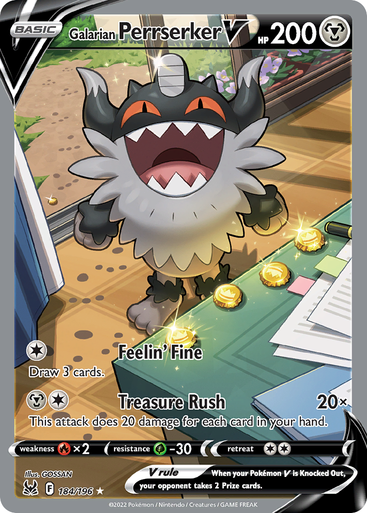 Lost Origin Galarian Perrserker V #184