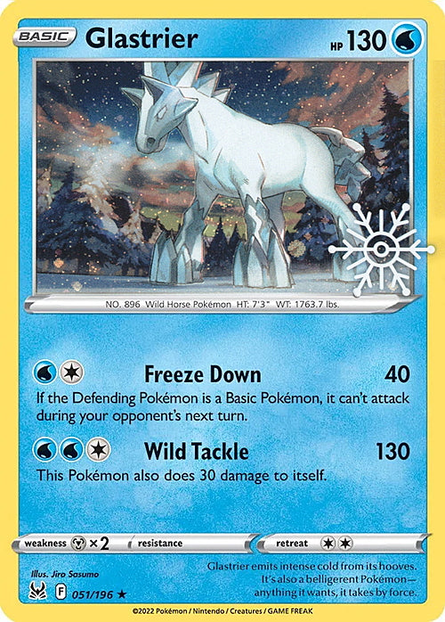 Lost Origin Glastrier #51/196 Snowflake Stamp