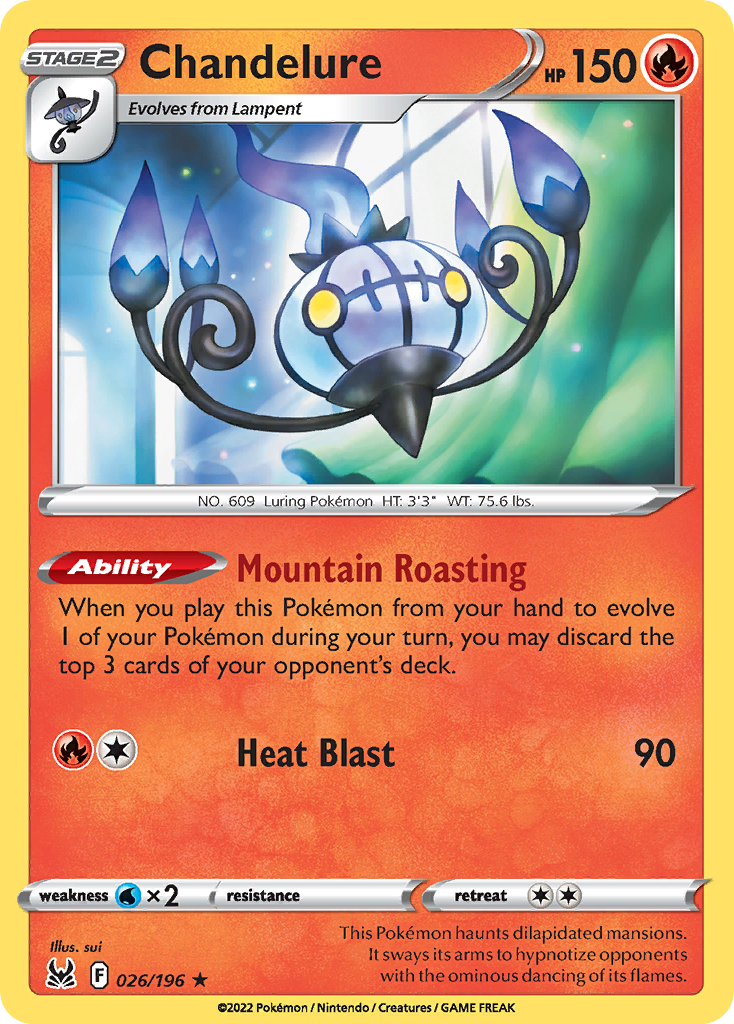 Lost Origin Holo Chandelure #26/196