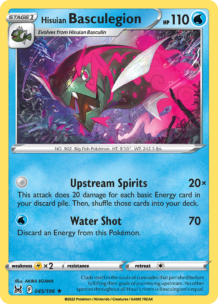 Lost Origin Holo Hisuian Basculegion #45/196