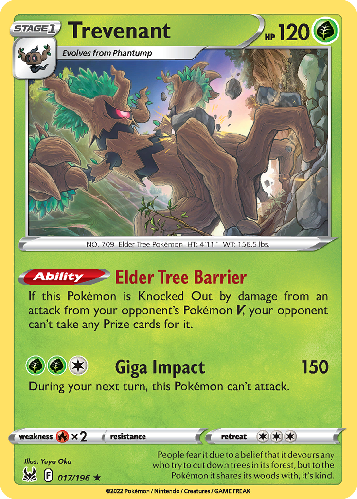 Lost Origin Holo Trevenant #17/196