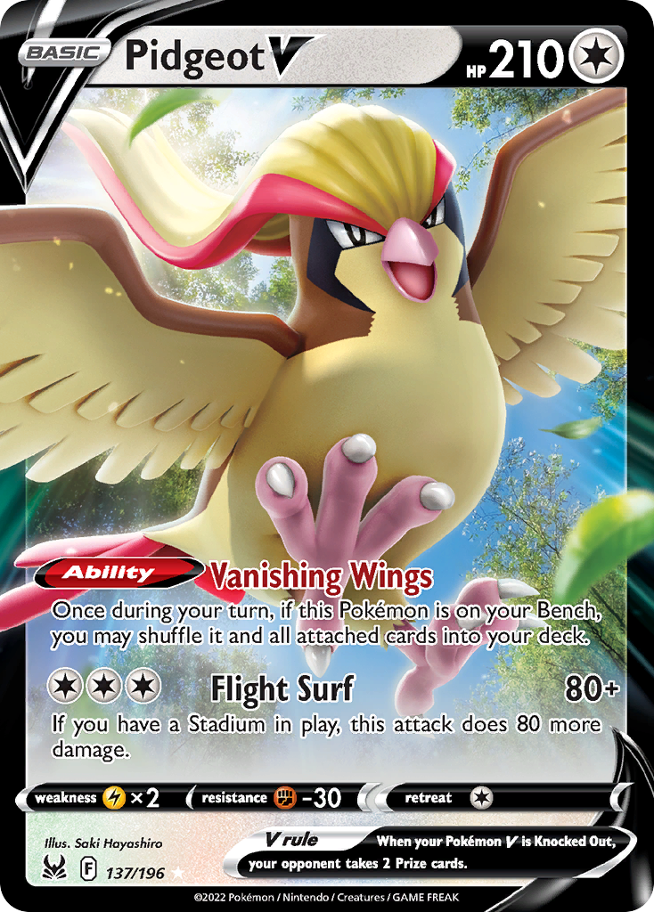Lost Origin Pidgeot V #137/196