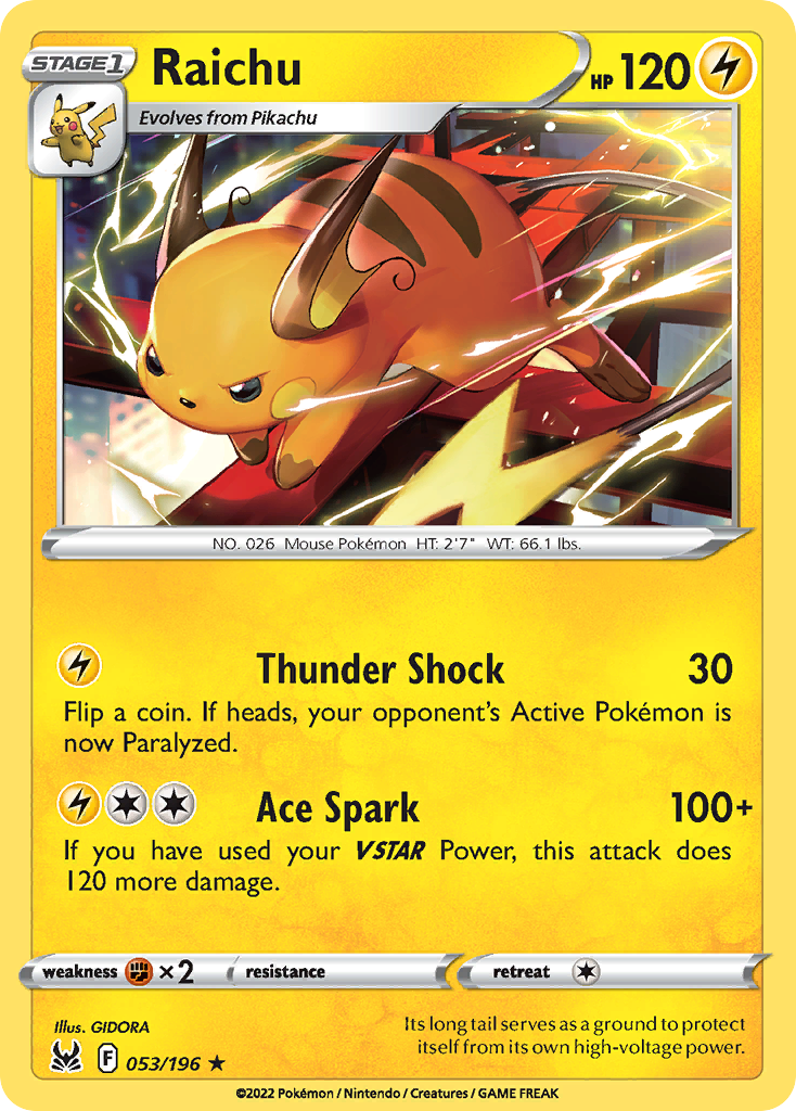 Lost Origin Raichu #53/196