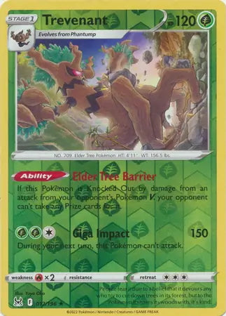 Lost Origin Trevenant #17/196 reverse holo