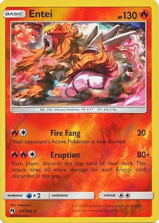 Lost Thunder Entei #47/214 reverse holo