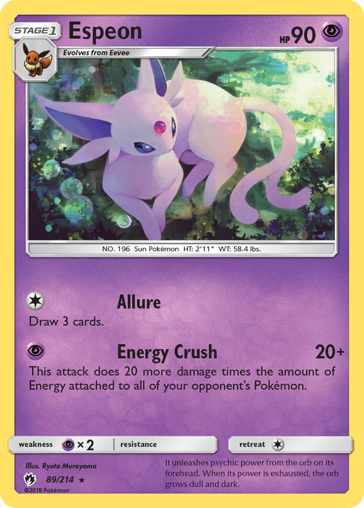 Lost Thunder Espeon #89/214