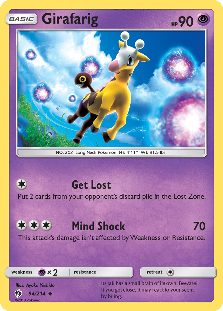 Lost Thunder Girafarig #94/214