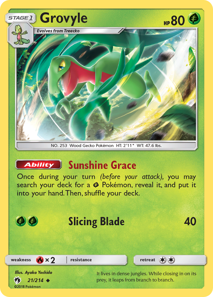 Lost Thunder Grovyle #21/214