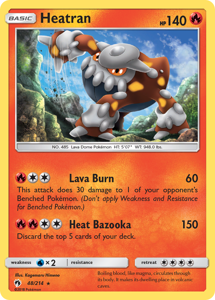 Lost Thunder Holo Heatran #48/214