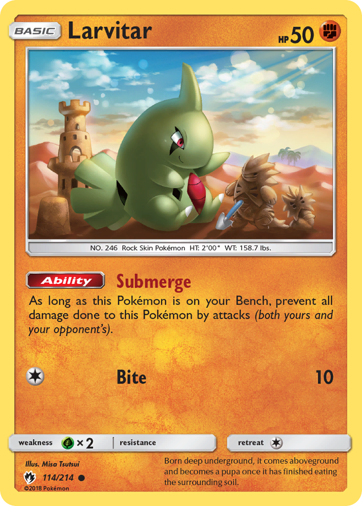 Lost Thunder Larvitar #114/214